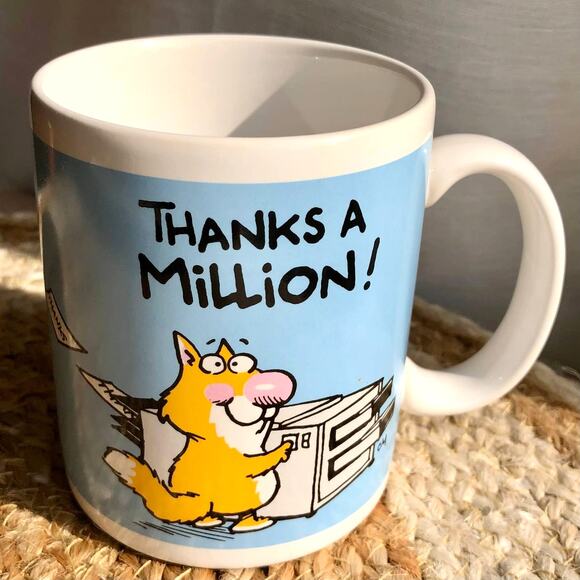 Hallmark "Thanks A Million"12 Oz Ceramic Coffee Mug - Picture 1 of 6